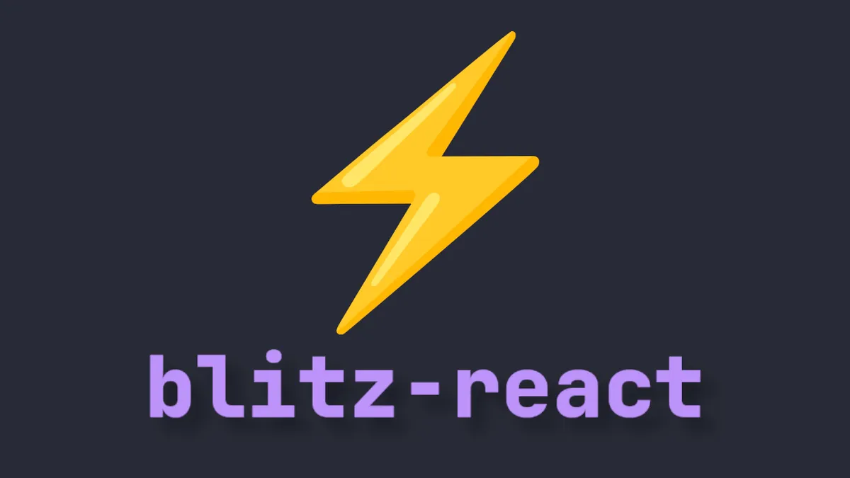 Blitz React lightning mark and project wordmark